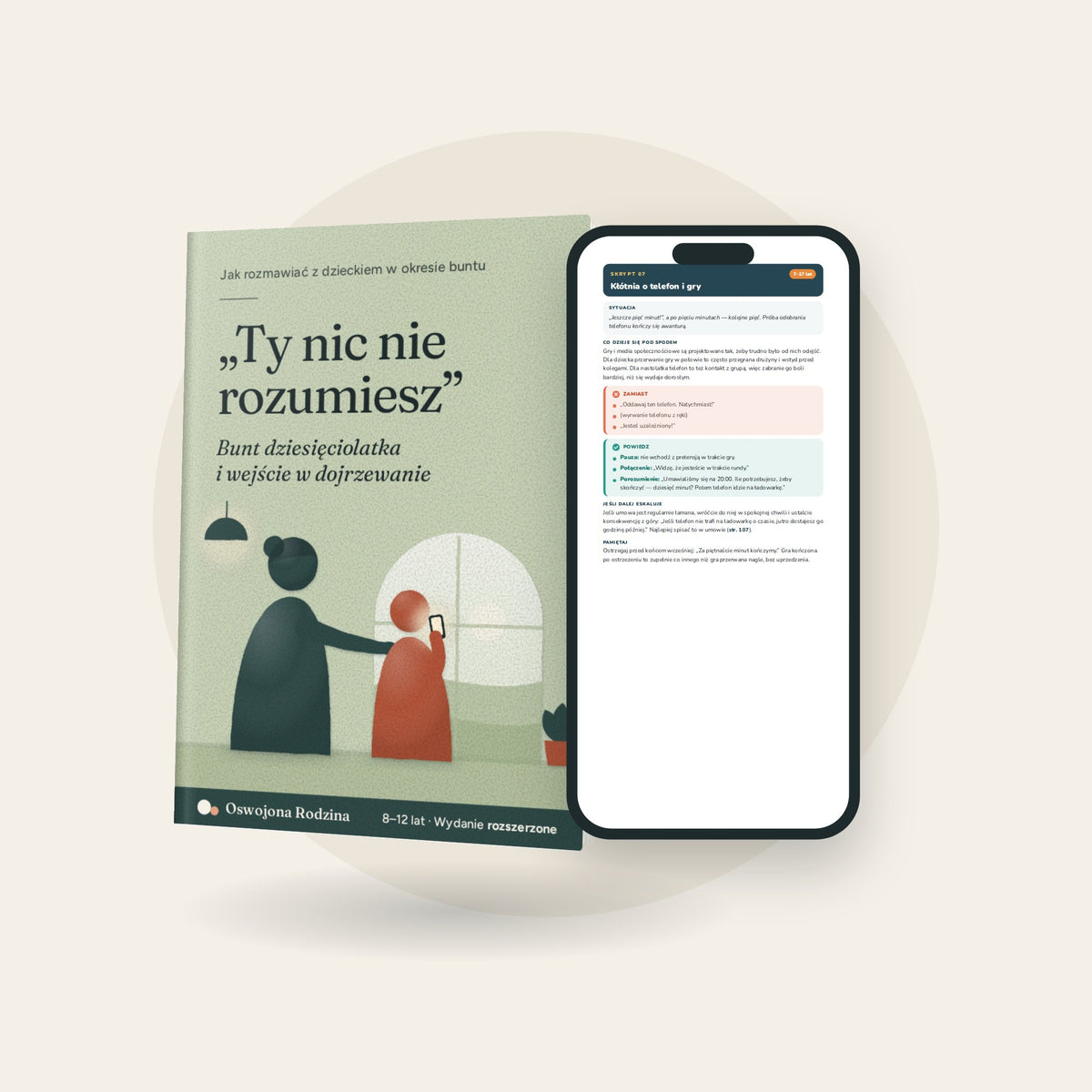 „Ty nic nie rozumiesz” — e-book na telefonie: przykładowy skrypt rozmowy